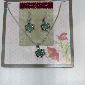Turtle necklace set‎ with necklace/earrings